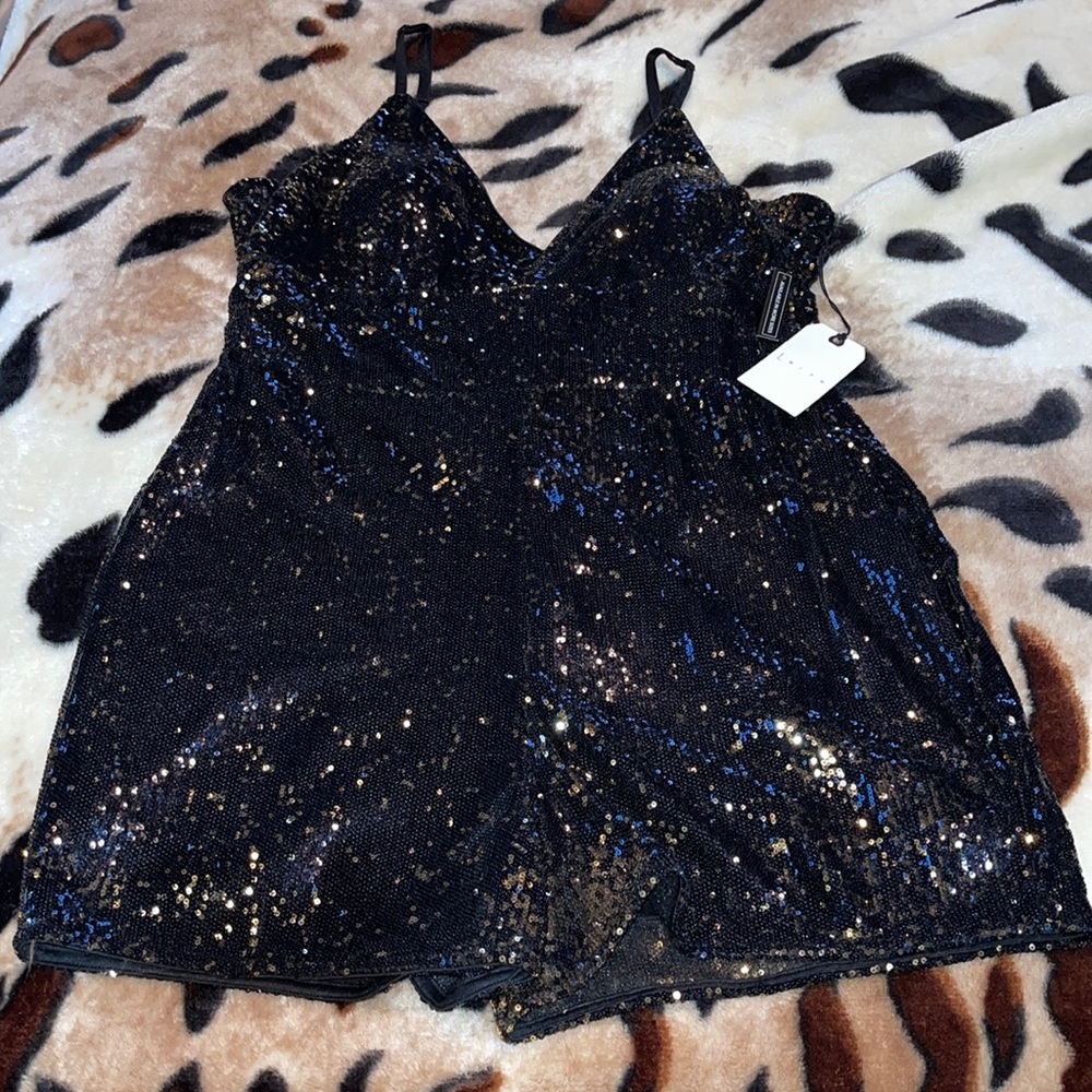 Leith sequin shorts romper